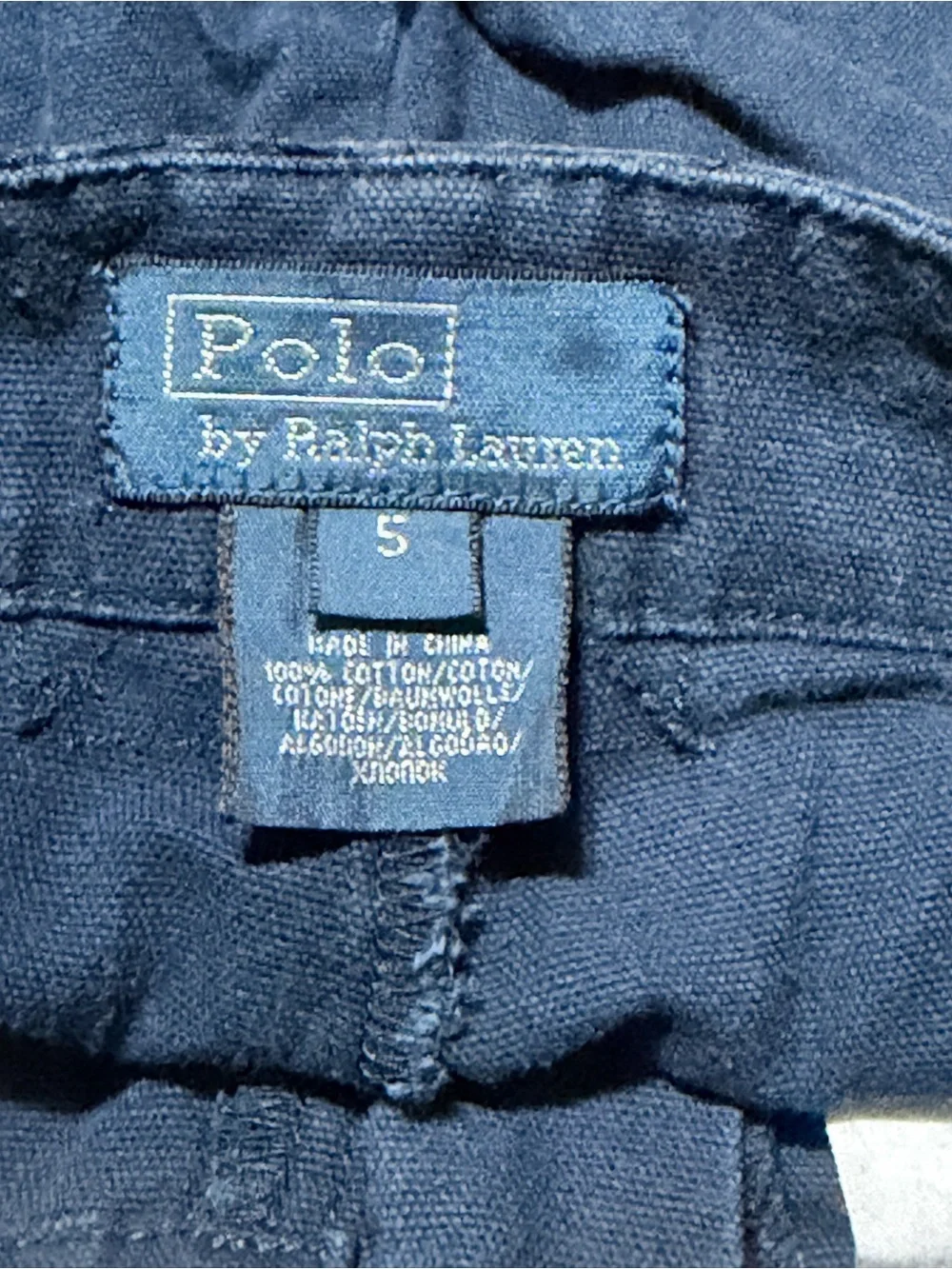 Ralph Lauren Navy Shorts with Green Polo Logo